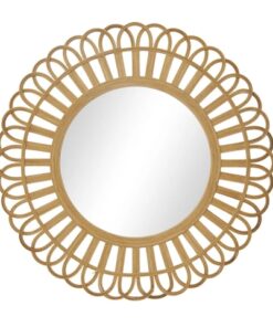 Gương tròn gỗ tự nhiên Wymore